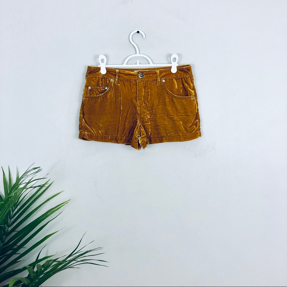 Free People Crushed Velvet Shorts Size 25